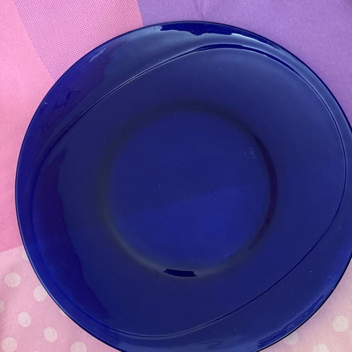 Blue royal stained glass serving platter