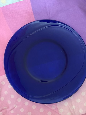 Blue royal stained glass serving platter
