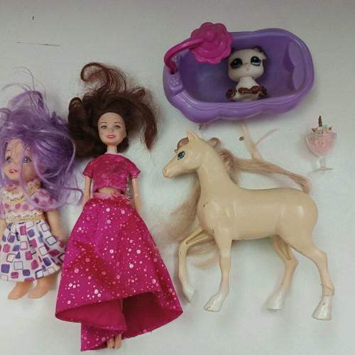 Toys for girl used, assorted