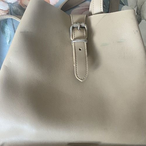 Elena Athanasiou backpack bag, beige leather
