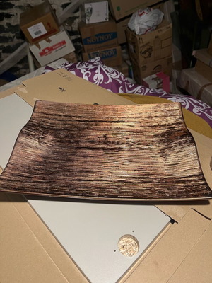 Διακοσμητική πιατέλα σαν καινούργια, χρώματος bronze