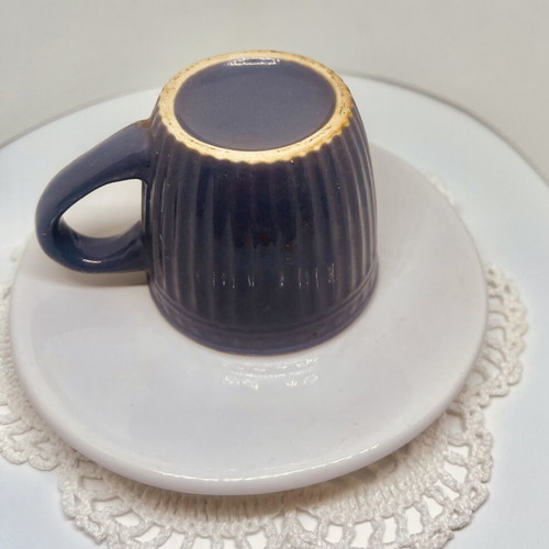 Set of two cups and saucers for Greek coffee or espresso, used