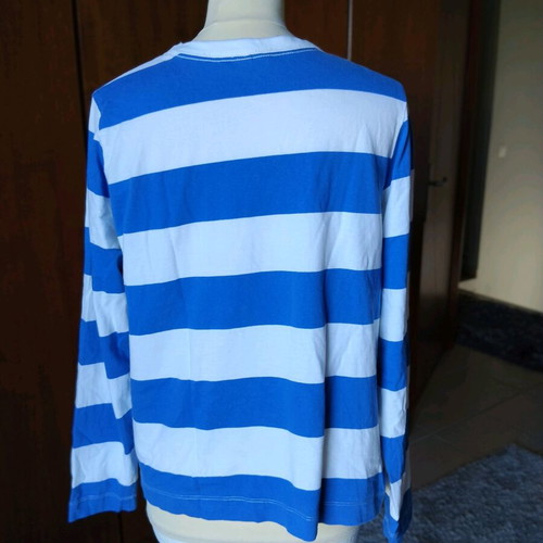 Long-sleeve striped blouse blue/white H&M like new, size M