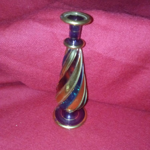 Egyptian handmade perfume bottles set of 2, like new, blown glass with gold details
