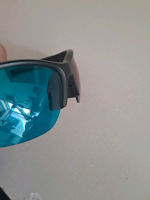 3D glasses used with red and blue lenses, scratched