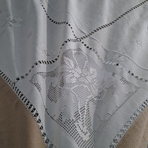 Tablecloth Lefkadian filet azur embroidery 170×220 new