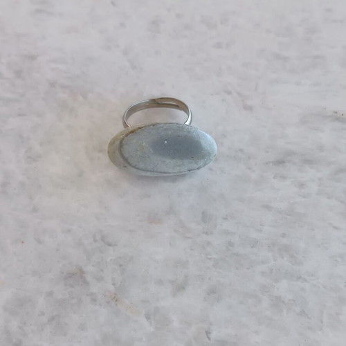 Handmade ring with pebble used