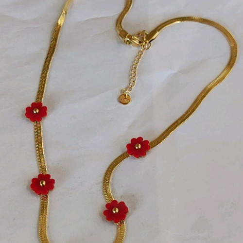 Steel Necklace New, Gold and Silver Colors