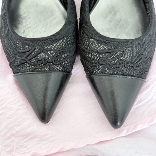Karl Lagerfeld Ballet Flats Like New Black Size 38