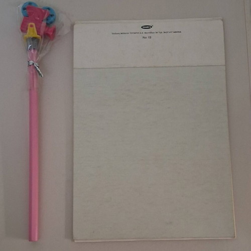 Greek letter writing pad Toubis, medium size, 4 sheets
