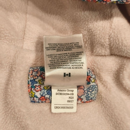 Carter's Baby Girl Floral Hooded Jacket Coat size 12M like new