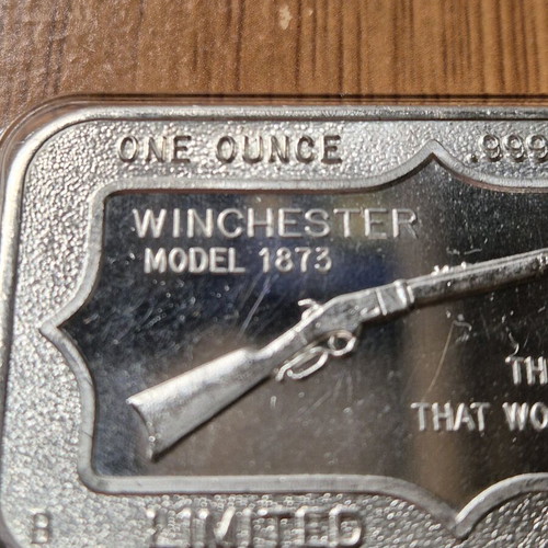 Winchester model 1873 fine silver ounce like new
