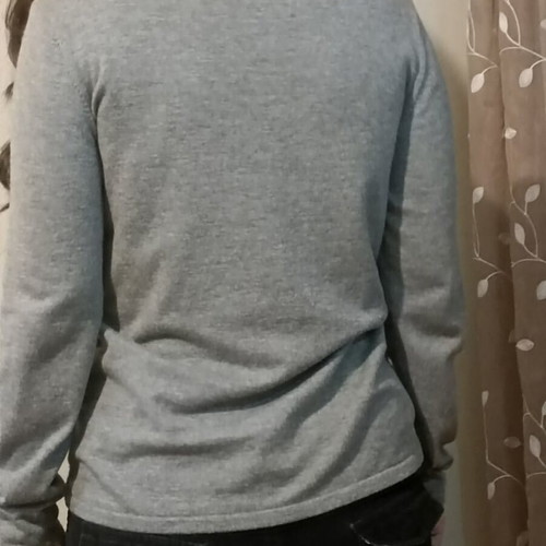 Women's knitted sweater gray like new, sizes L to XXL