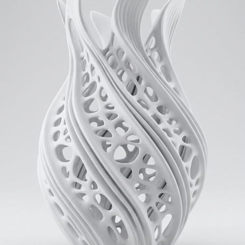 Decorative Vase Sculpture with Complex Organic Design