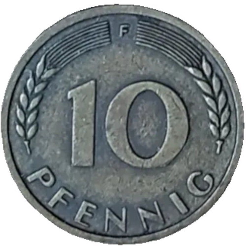 10 Pfennig rare used coin Germany 1950