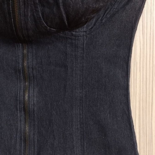 Pink Woman denim bustier used, size S, black