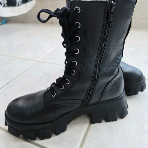 Papanikolaou Shoes leather boots like new, black, size 39
