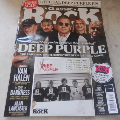 Classic Rock music magazine rare issue with Deep Purple CD new