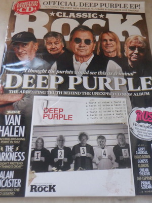 Classic Rock music magazine rare issue with Deep Purple CD new