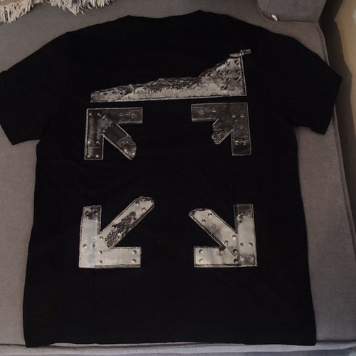 Off White black t-shirt size Large with logo and arrow design