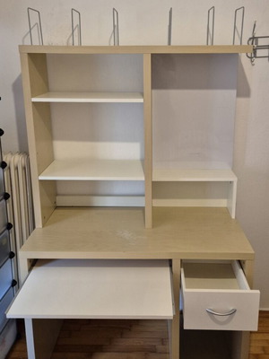 IKEA Micke Desk with Shelves and Magnetic Board used