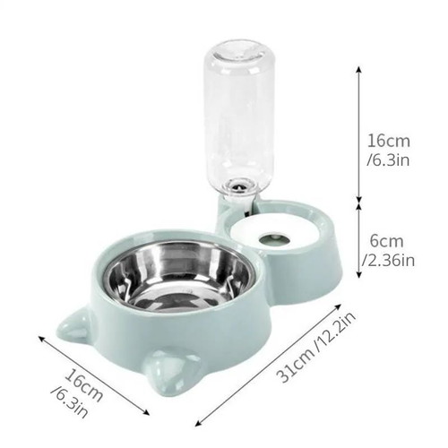 Super Bowl stainless steel food plate and water bowl new, pastel blue