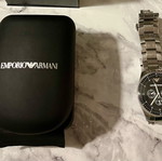 Emporio Armani ανδρικό ρολόι χρονογράφος μεταχειρισμένο με κουτί και απόδειξη