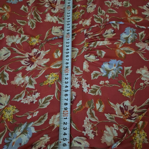 Long floral asymmetric dress, XXL