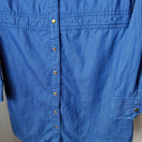 Dorothy Perkins denim shirt-dress like new, size 34, blue