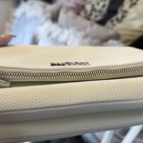 Bag to Bag White Crossbody Bag New with Chain and Silver Details