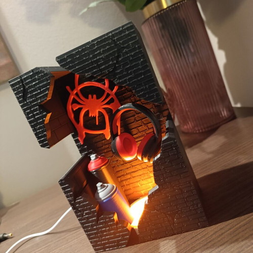 Spider-Man Miles Morales Lightbox lamp new, themed design