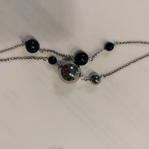 Oxette bracelet silver with black details like new