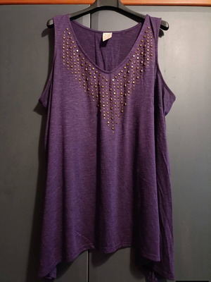 Faded Glory Plus Size Top XXL - XXXL with Stud Design, New