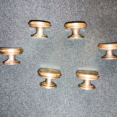 Vintage brass small furniture knob used
