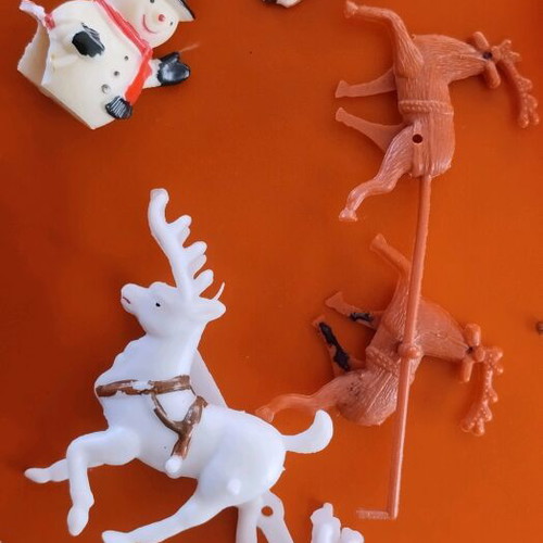 Christmas decorations used for cake topping and more