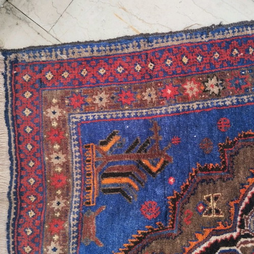 Authentic handmade rug used
