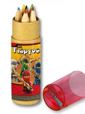 Lego Ninjago colored pencils new with name in kraft box