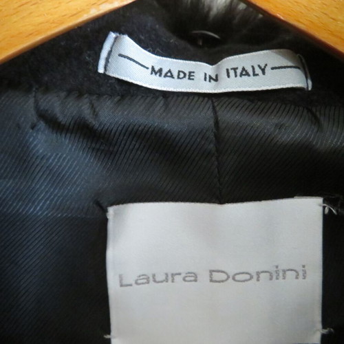 Laura Donini women's coat new, black wool, Italian size XL