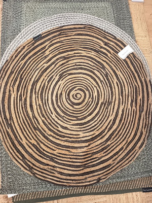 Round rug 150cm 100% jute new
