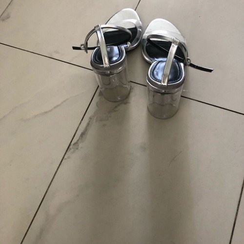 Zara sandals like new with transparent heels, size 39