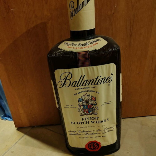 Ballantine's inflatable promotional bottle 1960s like new