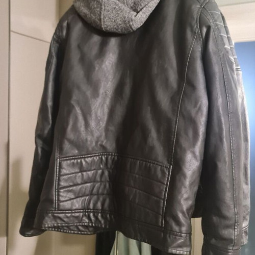 Funky Buddha jacket black, faux leather, like new