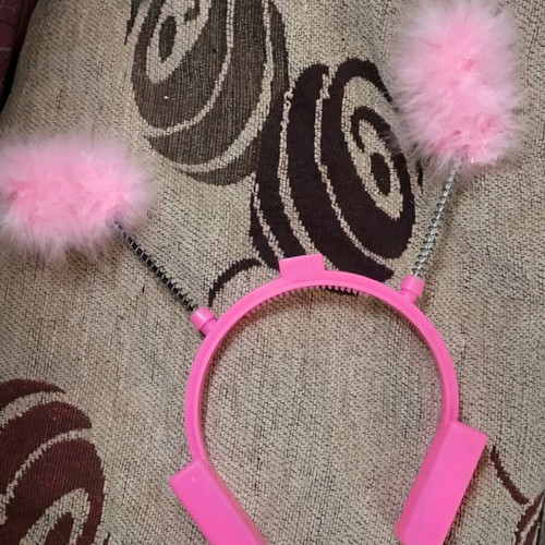 Girls' hairband with pink feathers new