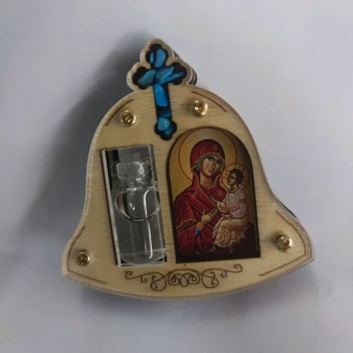 Magnet bell-shaped with image and blessing new