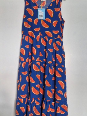 Φόρεμα Compania Fantastica μακρύ αμάνικο καινούργιο, μπλε με πορτοκαλί