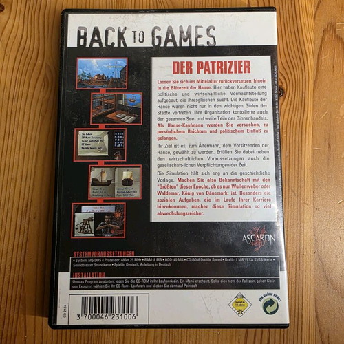 Der Patrizier PC strategy game used, German edition