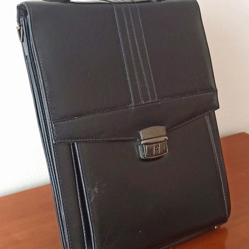 Men's leather briefcase vintage style black like new
