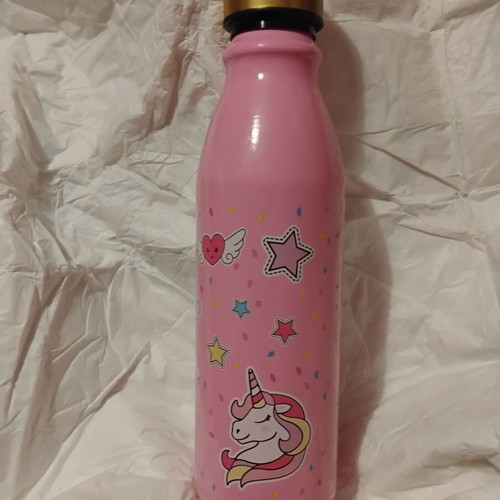 Children's pink thermos new, Spanish