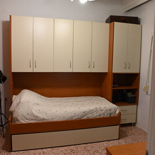 Custom handmade children's bedroom set with beds and wardrobe