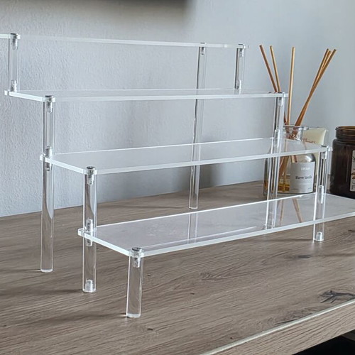 Transparent 4-Tier Display Stand for Perfumes